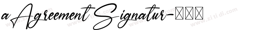 a Agreement Signatur字体转换